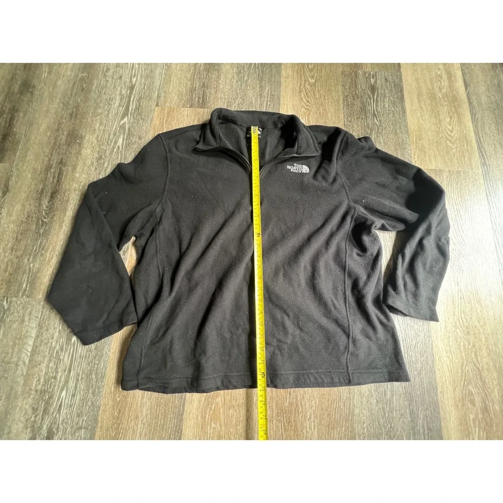 The North Face Quarter‎ Zip Pullover Mens XL Black Fleece Mid Layer Jacket